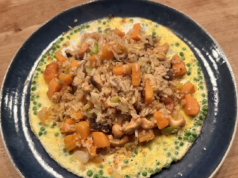 Nasi met zoete aardappel